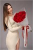 Красные розы в упаковке Туман (21шт) 812 в Липецке