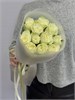 Белые розы Кения 40см в пленке (11шт) 503 в Липецке