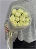 Белые розы Кения 40см в пленке (11шт) 503 в Липецке